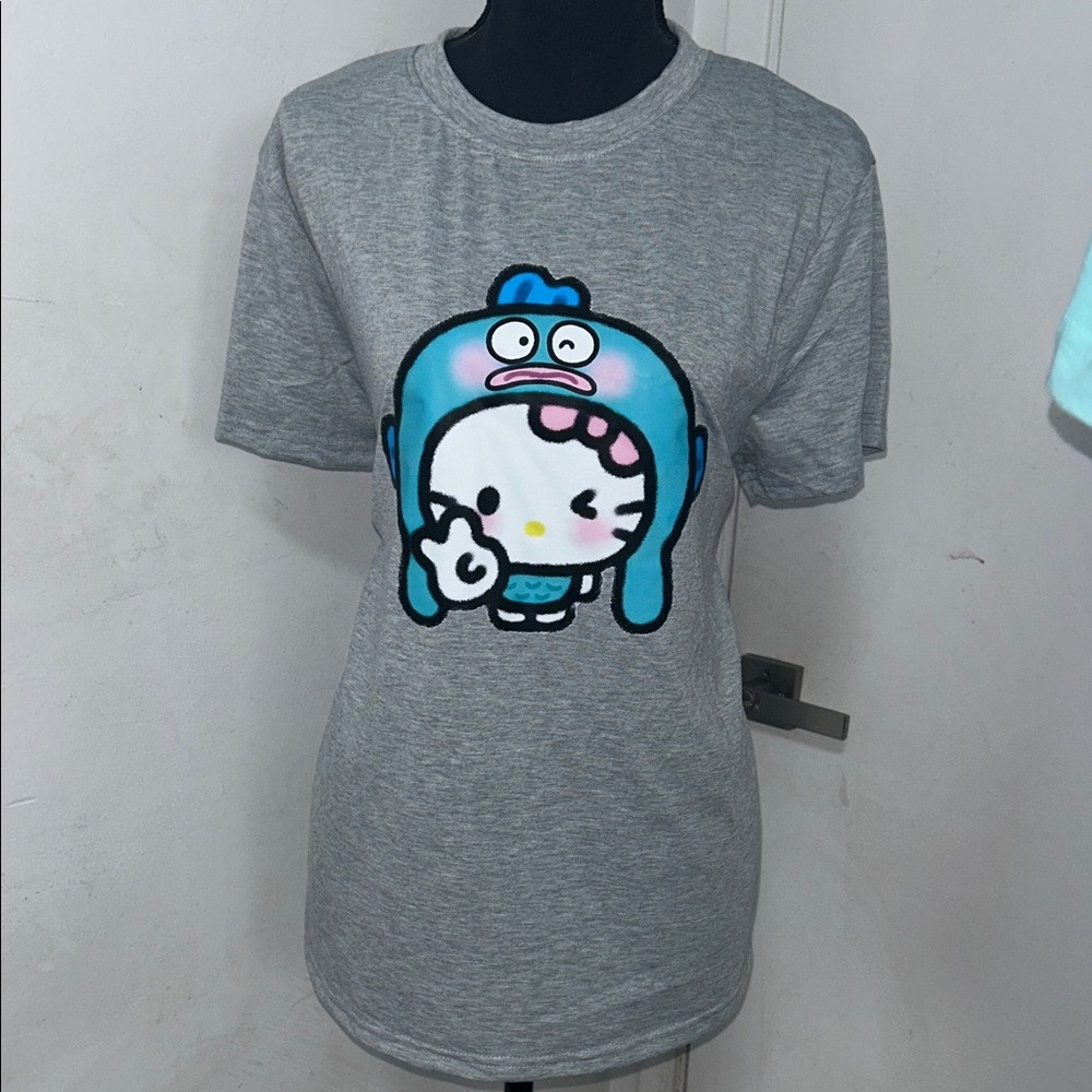 Gray Graphic Women T-Shirt New